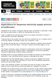 temporary electricity supply